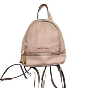 Michael Kors Slater Extra Small Convertible Messenger Mini Backpack Pink Pebbled